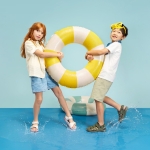 Олекотени бързосъхнещи сандали Geox J35HQA 000BC C0653